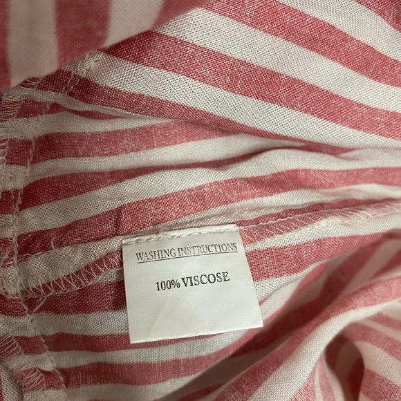 NWT Rena for Ajio long white and pink striped dress size S - Picture 11 of 12